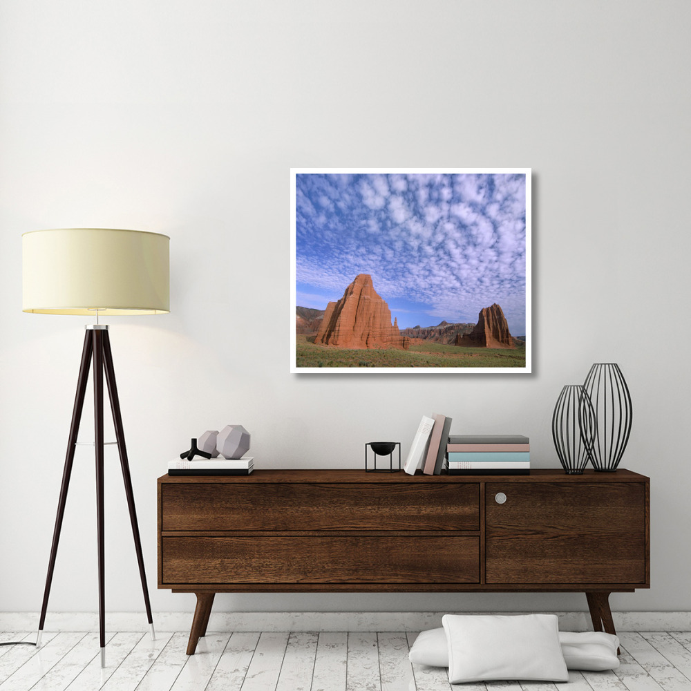 Sandstone formations, Temples of the Sun and Moon, Capitol Reef National Park, Utah-Paper Art-42&quotx35.6"