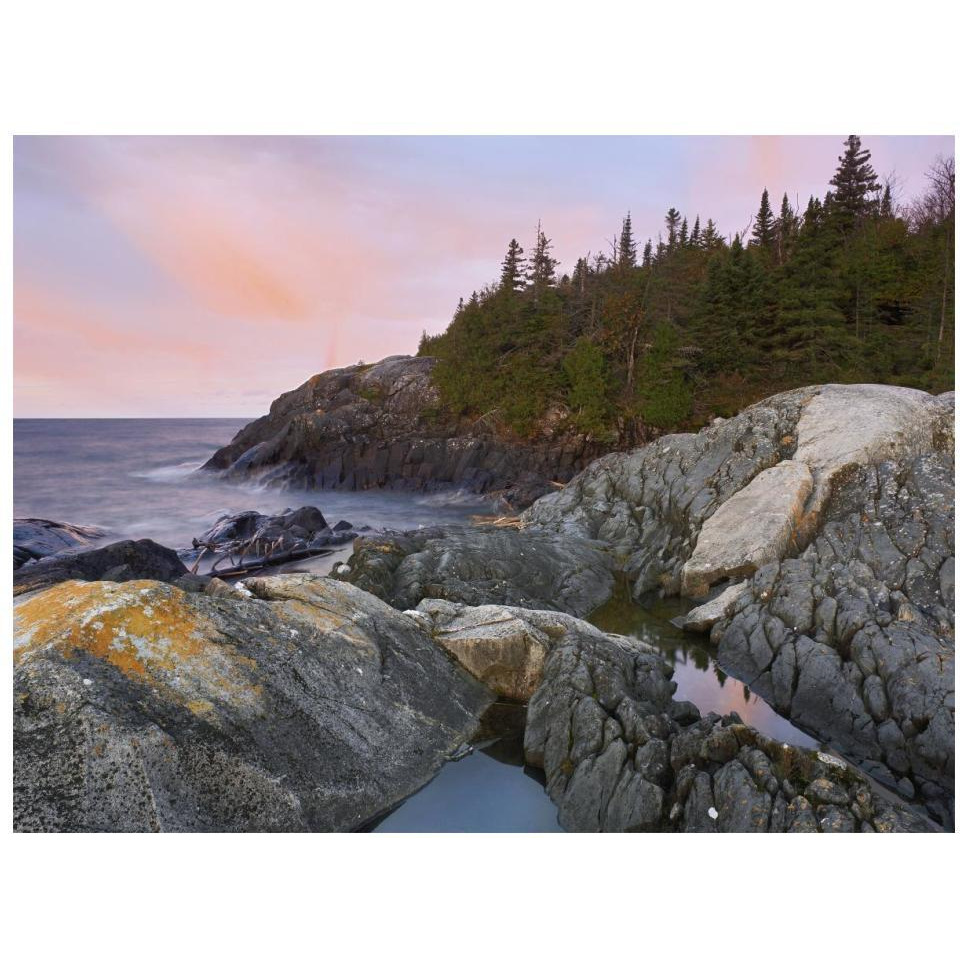 Horseshoe Bay on Lake Superior, Pukaskwa National Park, Thunder Bay, Ontario, Canada-Paper Art-18&quotx14"