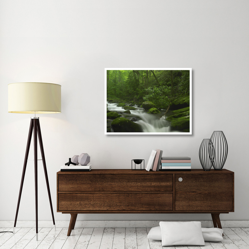 Roaring Fork River flowing through the Great Smoky Mountains National Park, Tennessee-Paper Art-42&quotx32"