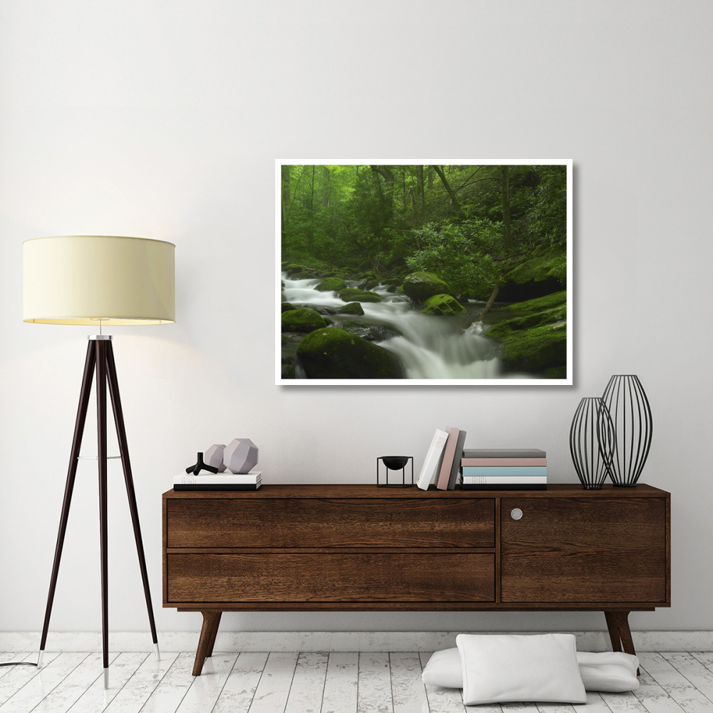 Roaring Fork River flowing through the Great Smoky Mountains National Park, Tennessee-Paper Art-50&quotx38"