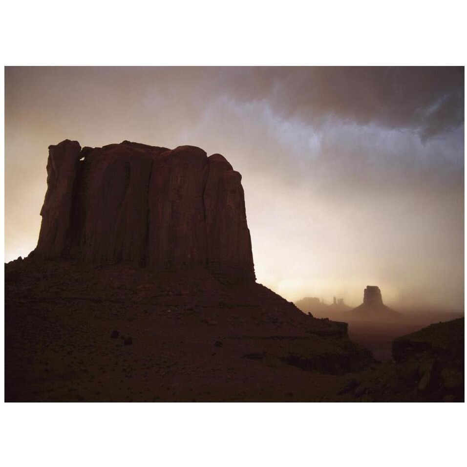 Sandstorm, Elephant Butte at north window, Monument Valley Navajo Tribal Park, Arizona-Paper Art-18&quotx14"