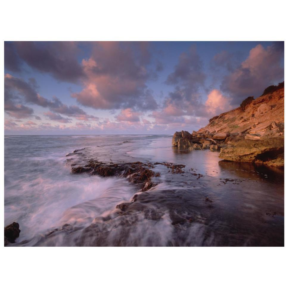 Dawn from the base of Makewehi Cliffs near Shipwreck Beach, Keoneloa Bay, Kauai, Hawaii-Paper Art-34&quotx26"