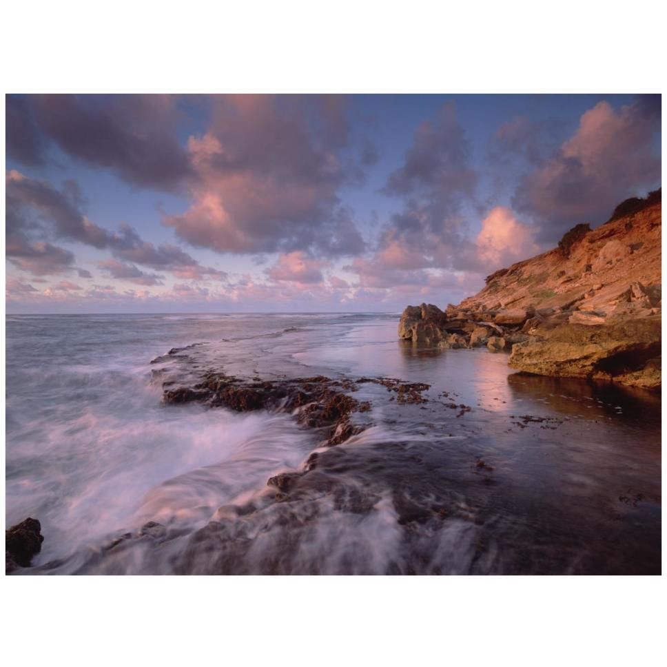 Dawn from the base of Makewehi Cliffs near Shipwreck Beach, Keoneloa Bay, Kauai, Hawaii-Paper Art-42&quotx32"