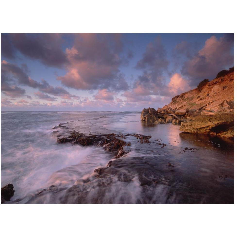 Dawn from the base of Makewehi Cliffs near Shipwreck Beach, Keoneloa Bay, Kauai, Hawaii-Paper Art-50&quotx38"