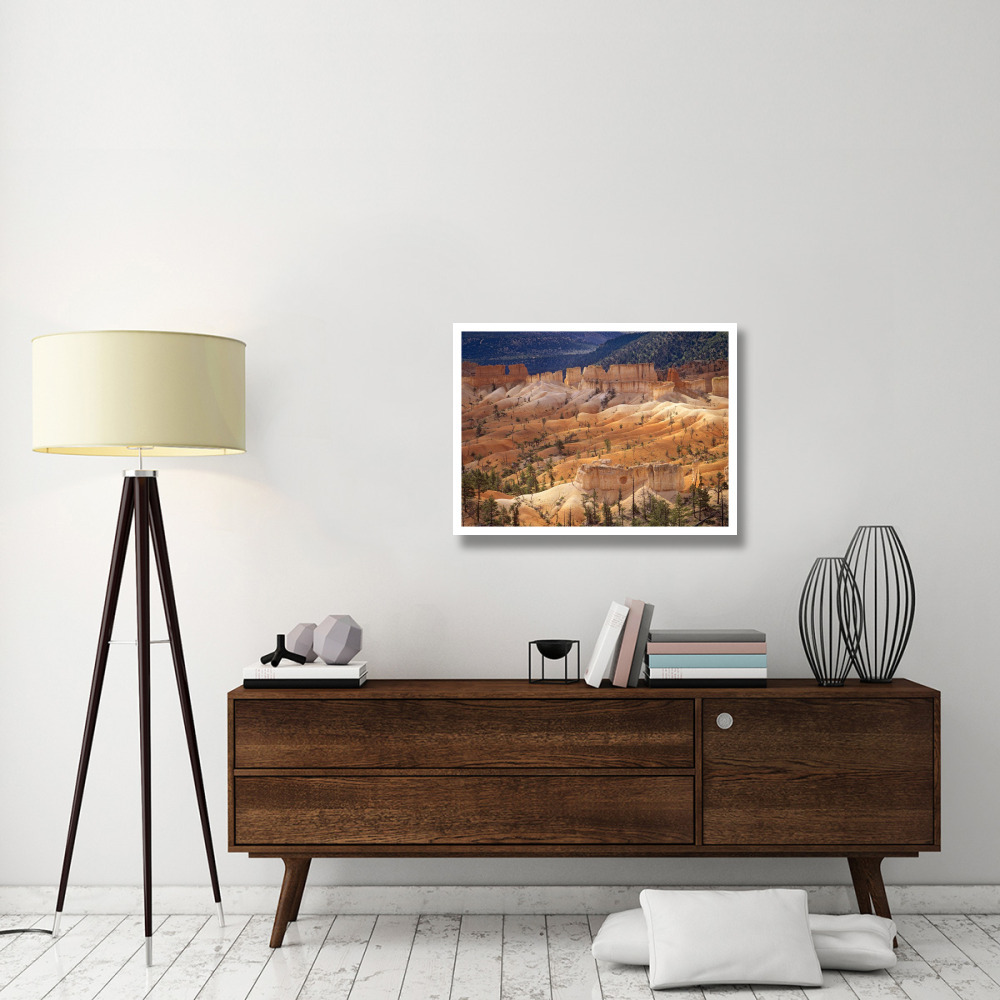 Landscape of eroded formations called hoodoos and fins, Bryce Canyon National Park, Utah-Paper Art-34&quotx26"