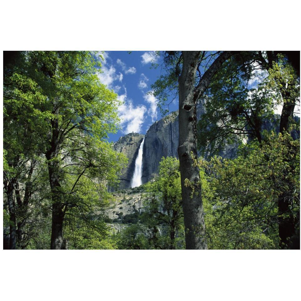 Bridal Veil Falls tumble 620 feet to the valley floor, Yosemite National Park, California-Paper Art-20&quotx14"