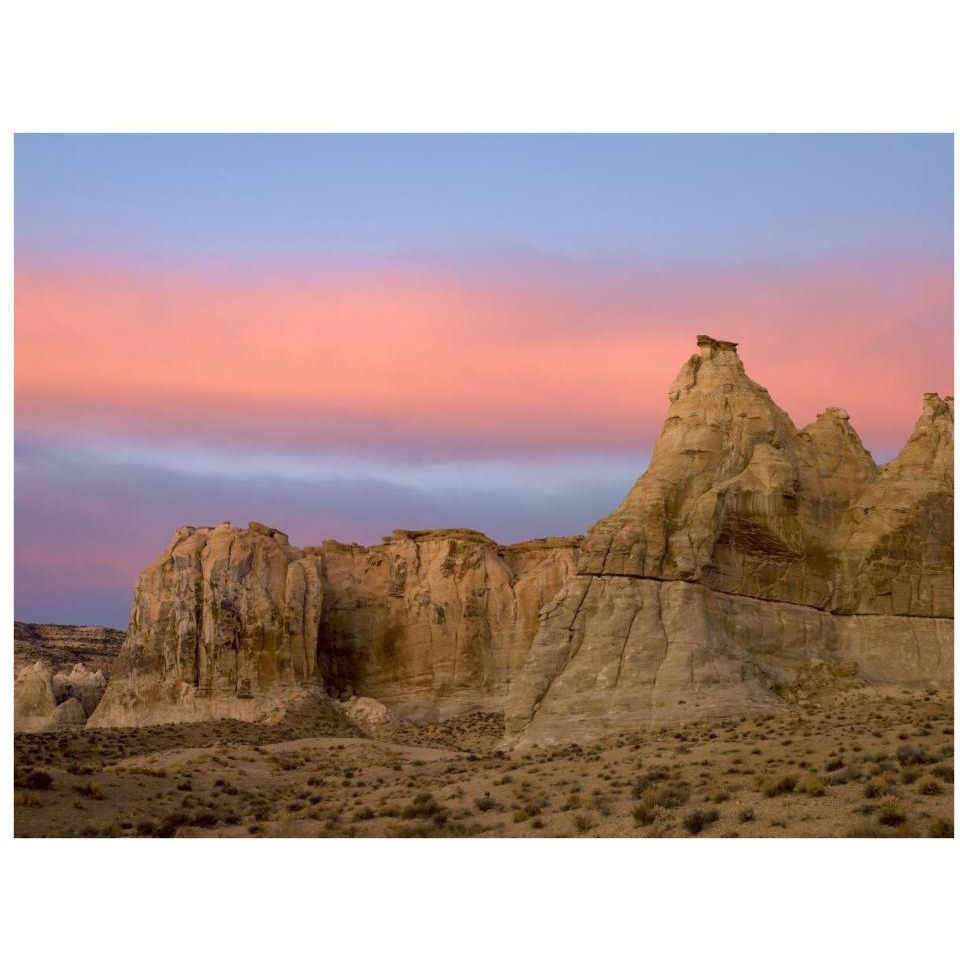 Sandstone formations in Kaiparowits Plateau, Grand Staircase, Escalante National Monument, Utah-Paper Art-34&quotx26"
