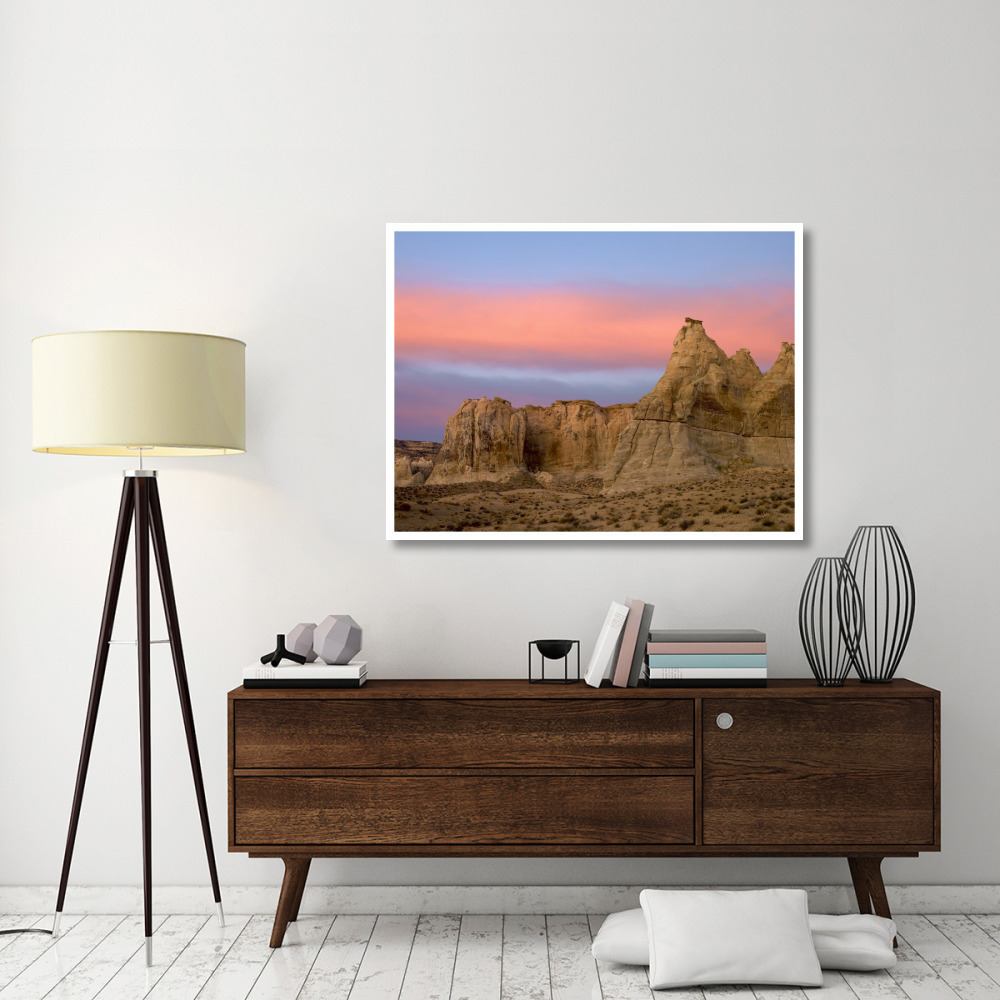 Sandstone formations in Kaiparowits Plateau, Grand Staircase, Escalante National Monument, Utah-Paper Art-50&quotx38"