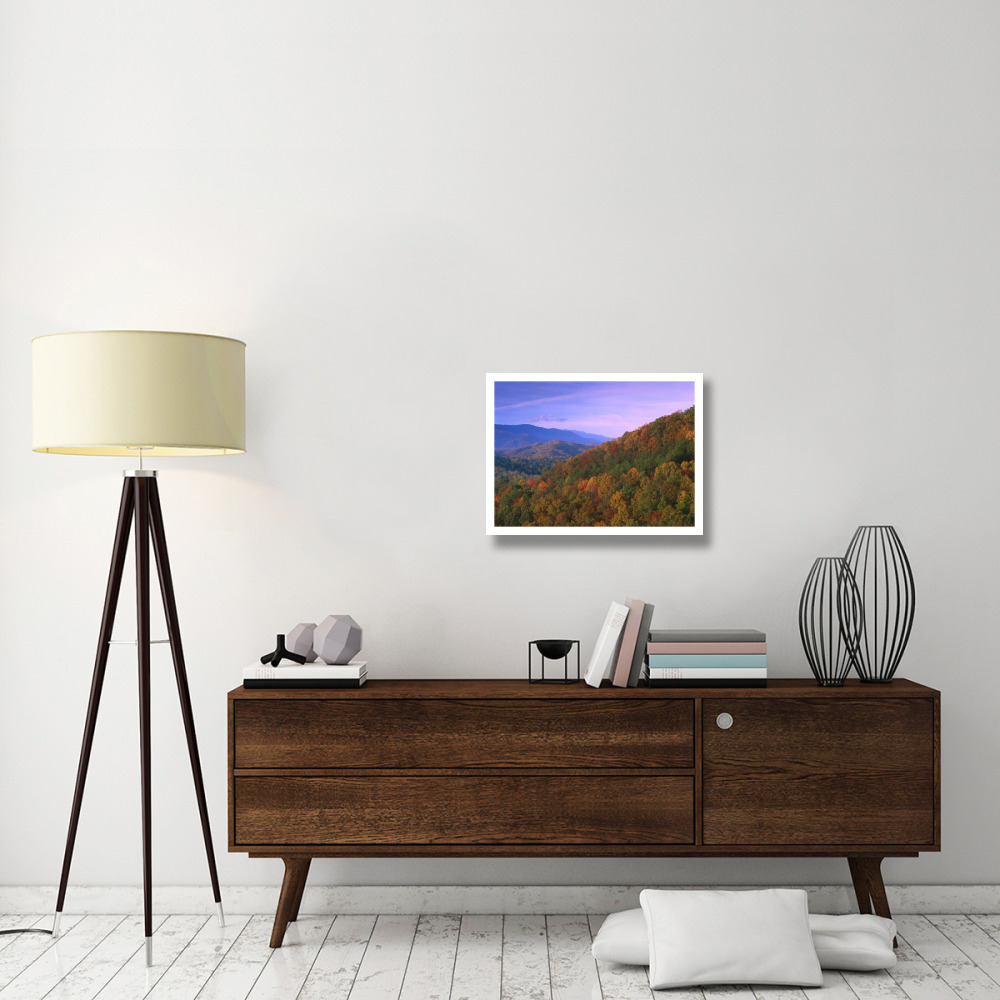 Appalachian Mountains ablaze with fall color, Great Smoky Mountains National Park, North Carolina-Paper Art-26&quotx20"