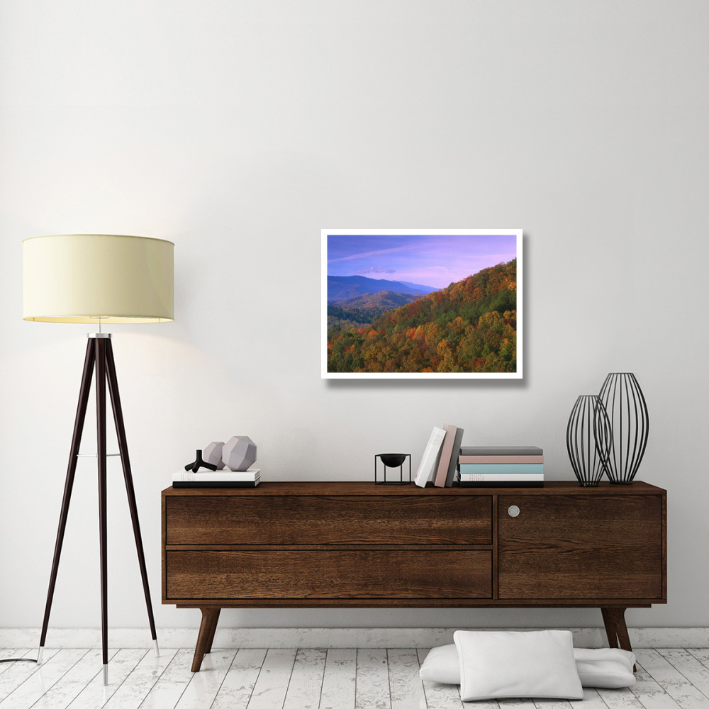 Appalachian Mountains ablaze with fall color, Great Smoky Mountains National Park, North Carolina-Paper Art-34&quotx26"