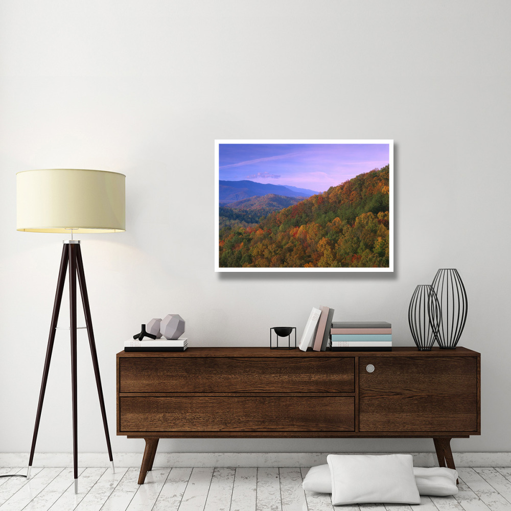 Appalachian Mountains ablaze with fall color, Great Smoky Mountains National Park, North Carolina-Paper Art-42&quotx32"