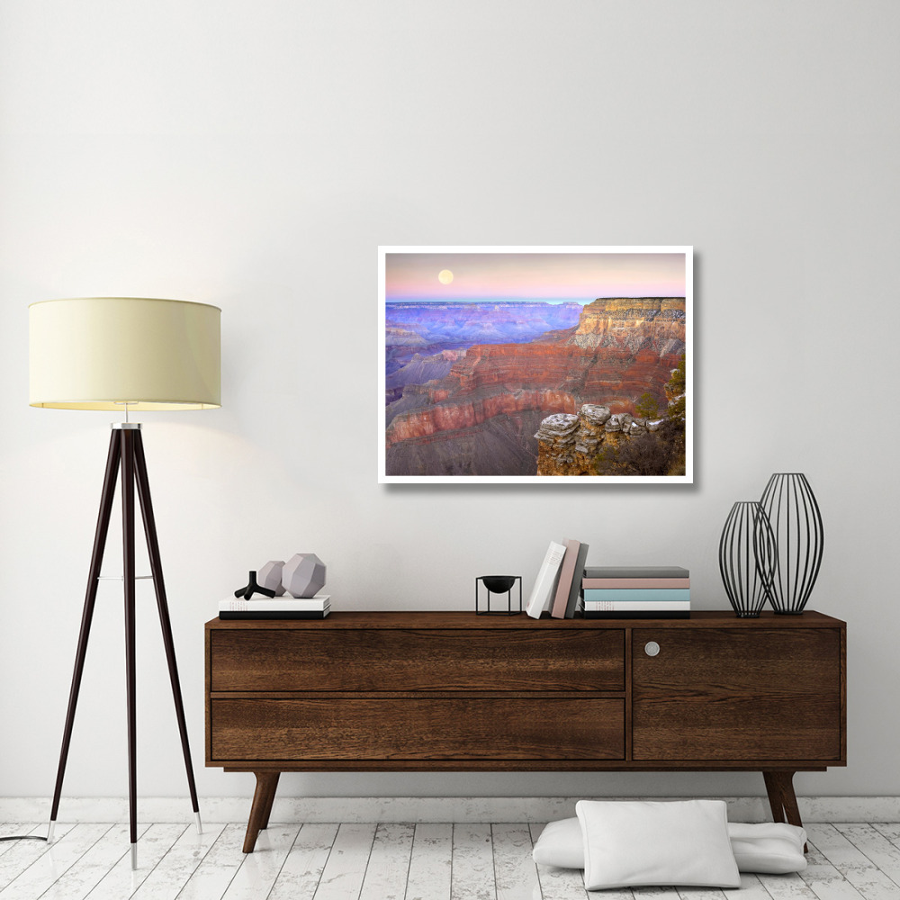 Full moon over the Grand Canyon at sunset as seen from Pima Point, Grand Canyon National Park, Arizona-Paper Art-42&quotx32"