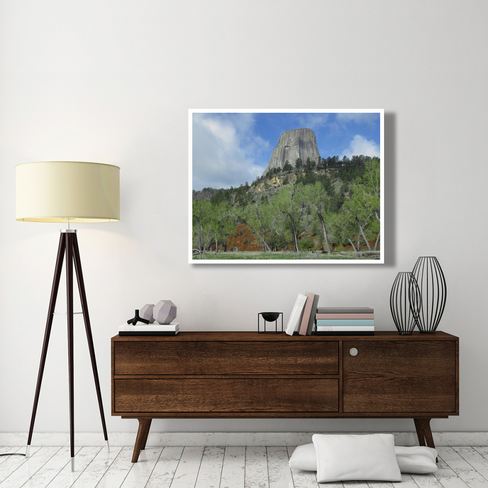 Devil's Tower National Monument showing famous basalt tower, sacred site for Native Americans, Wyoming-Paper Art-50&quotx38"