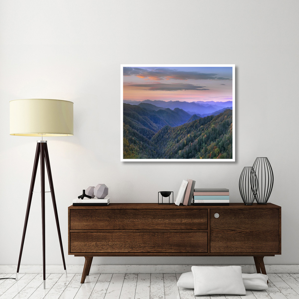 Deciduous forest covering mountains, Newfound Gap, Great Smoky Mountains National Park, North Carolina-Paper Art-46&quotx38.96"