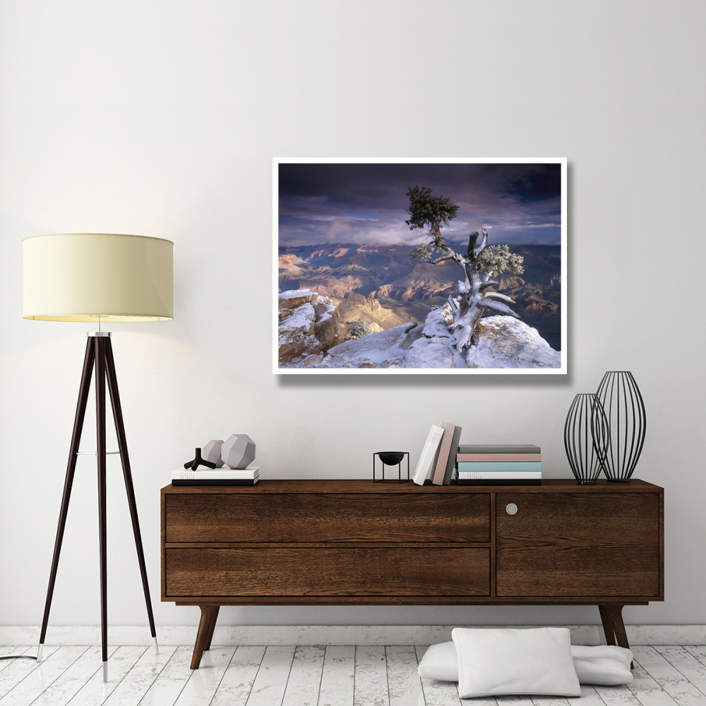South Rim of Grand Canyon with a dusting of snow seen from Yaki Point, Grand Canyon National Park, Arizona-Paper Art-50&quotx38"