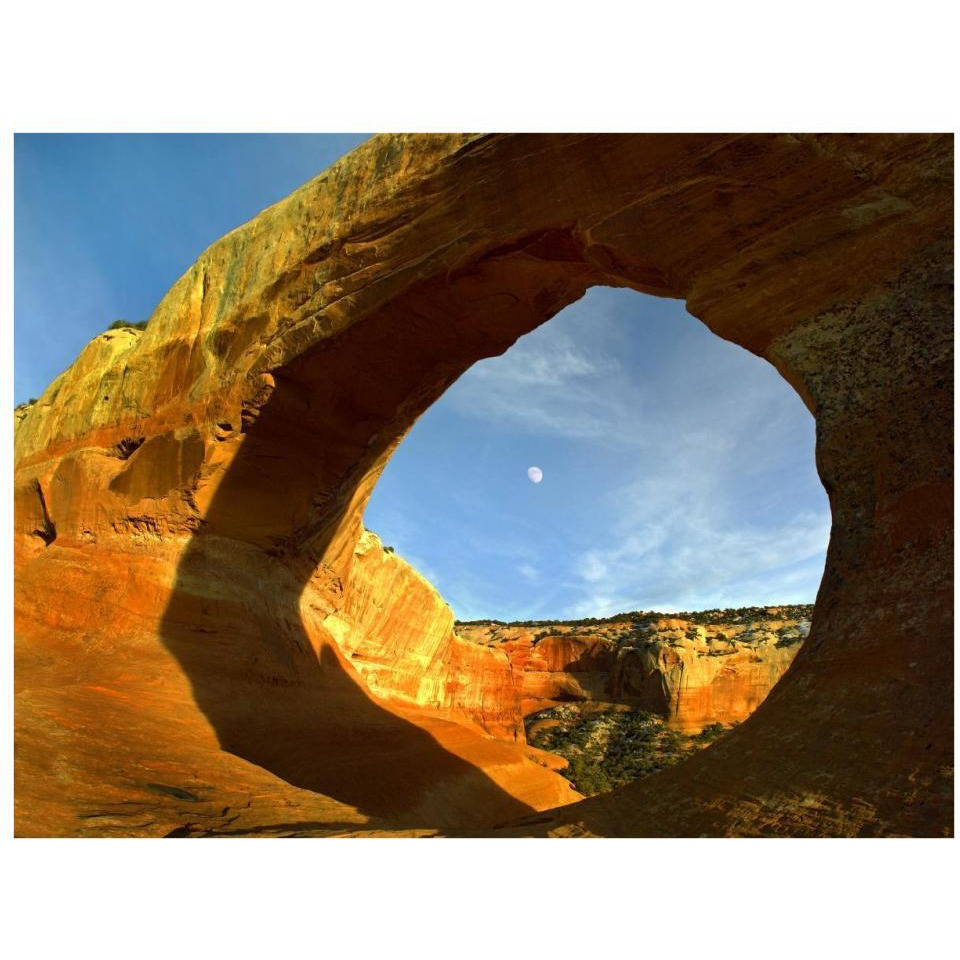 Wilson Arch with a span of 91 feet and height of 46 feet, made of entrada sandstone, Utah-Paper Art-34&quotx26"