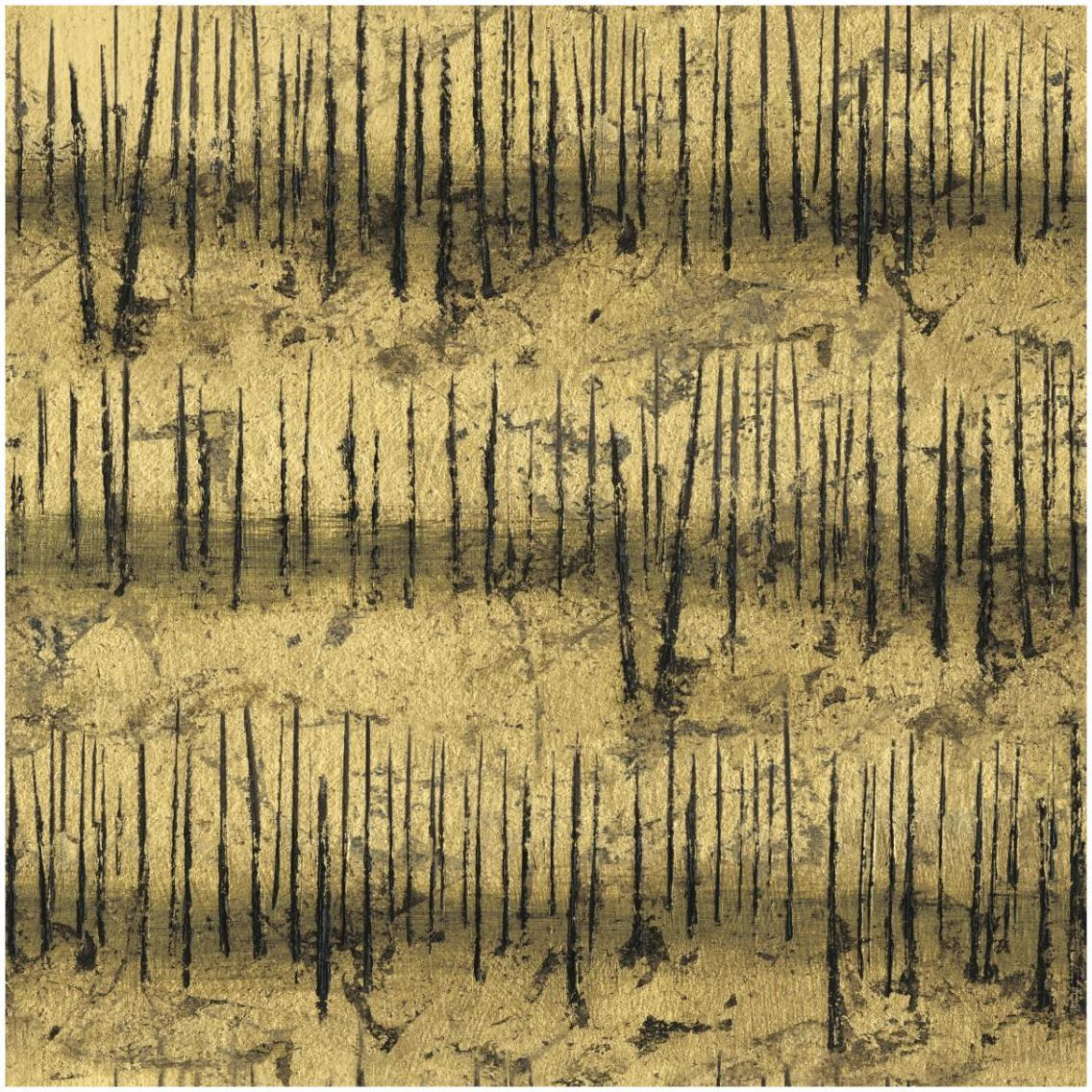 Golden Trees III Taupe Pattern II -Paper Art-32&quotx32"