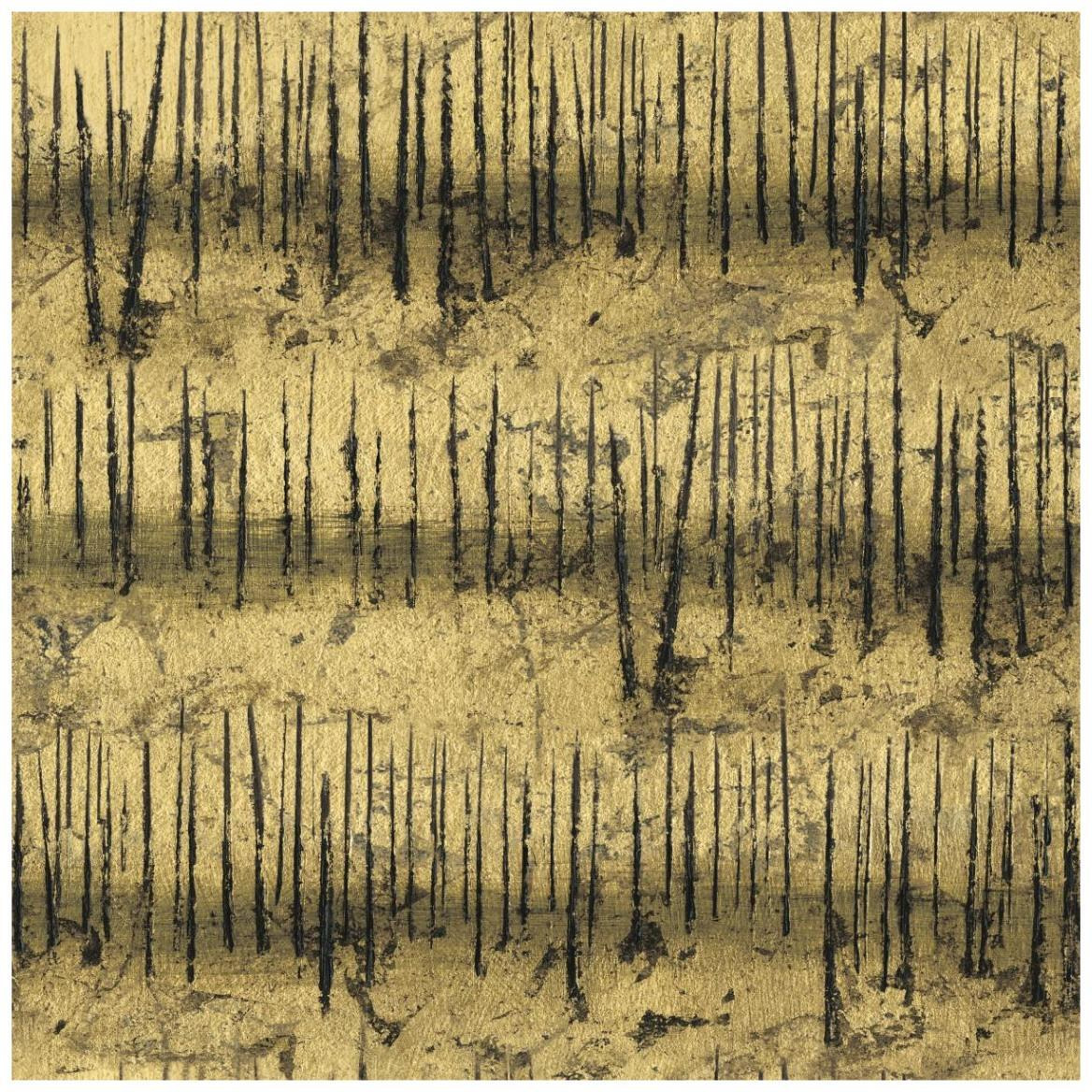 Golden Trees III Taupe Pattern II -Paper Art-42&quotx42"