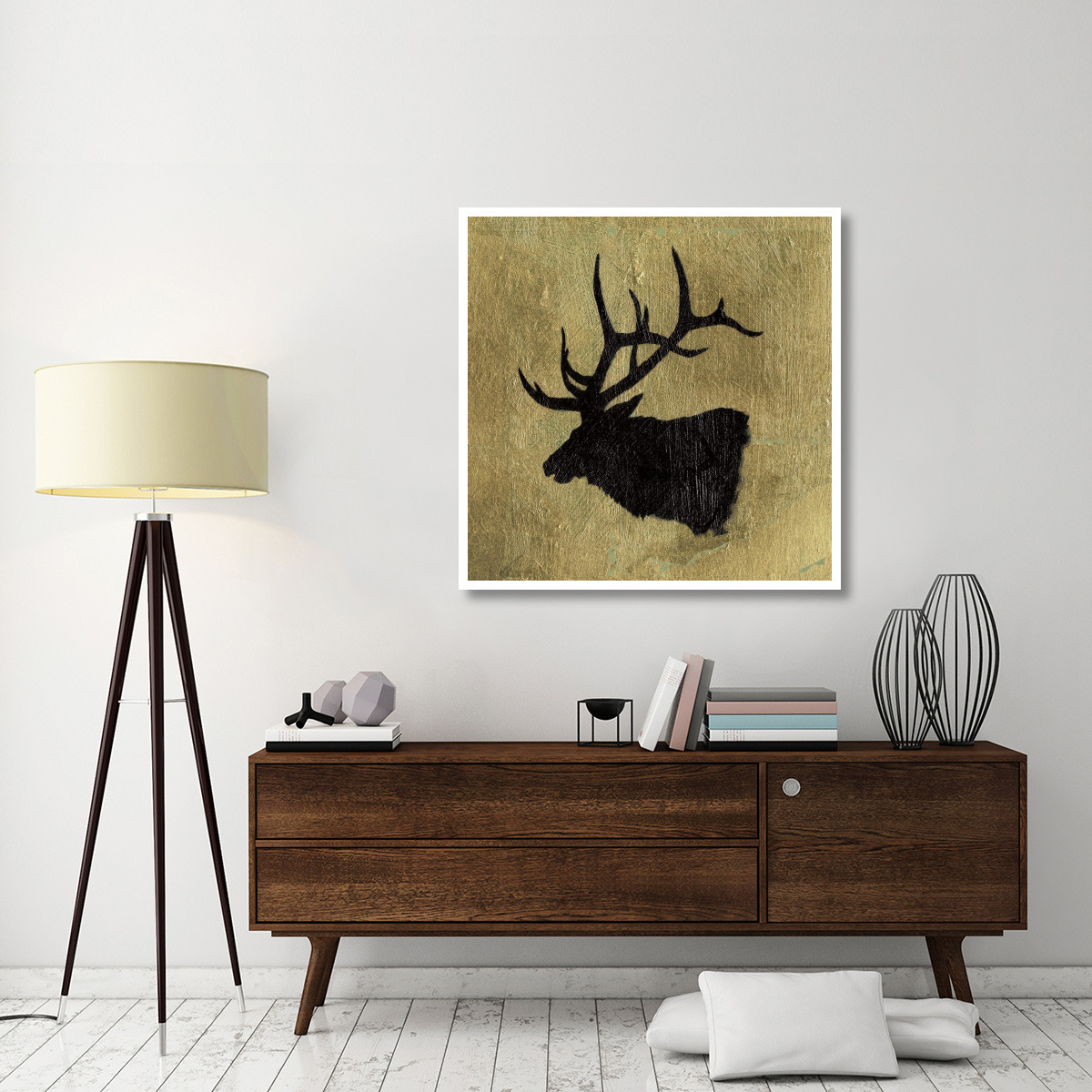 Golden Lodge V -Paper Art-42&quotx42"