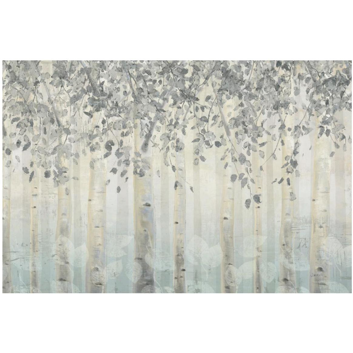 Silver and Gray Dream Forest I -Paper Art-50&quotx34"