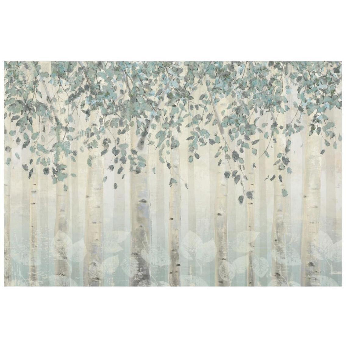 Dream Forest I Silver Leaves -Paper Art-26&quotx18"