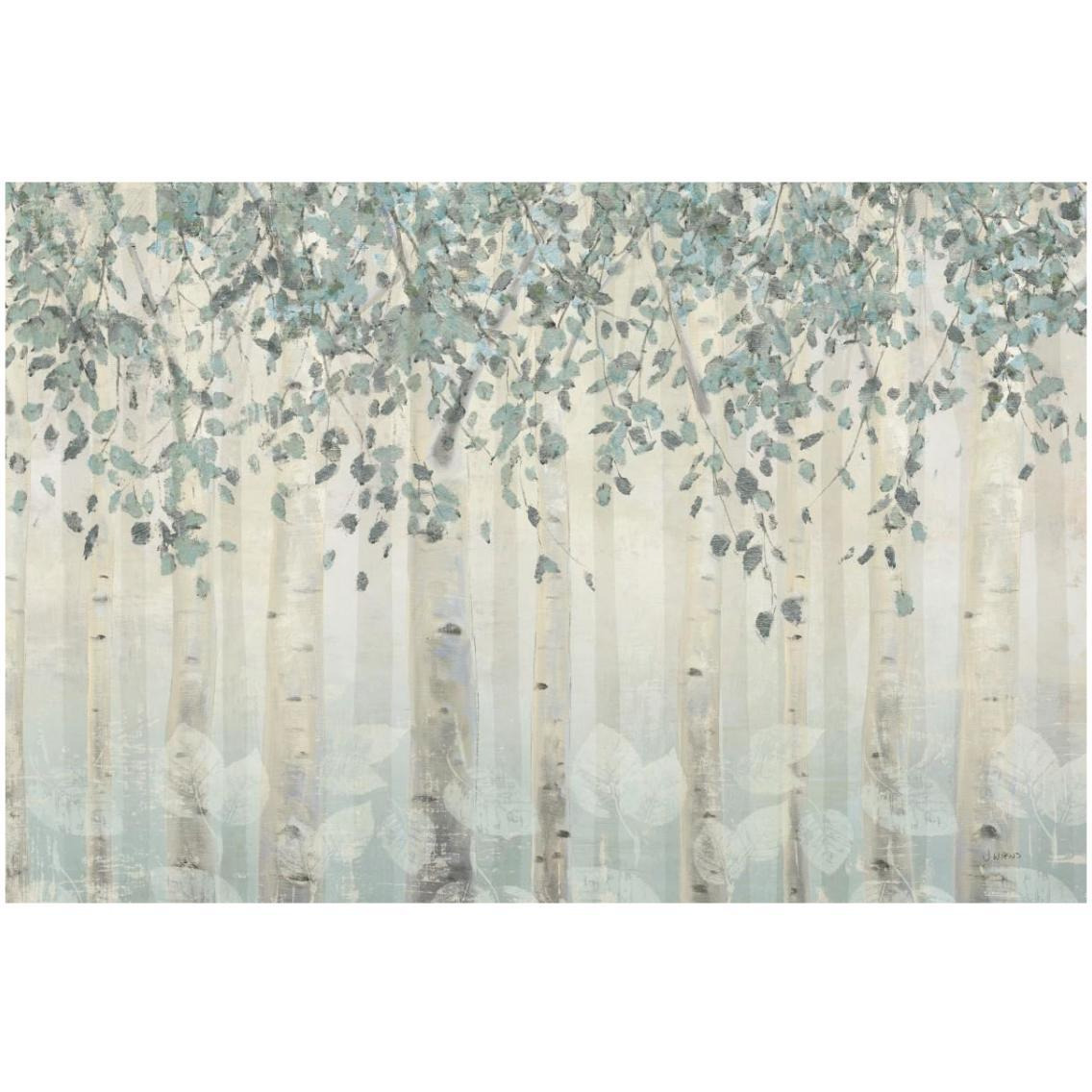 Dream Forest I Silver Leaves -Paper Art-32&quotx22"
