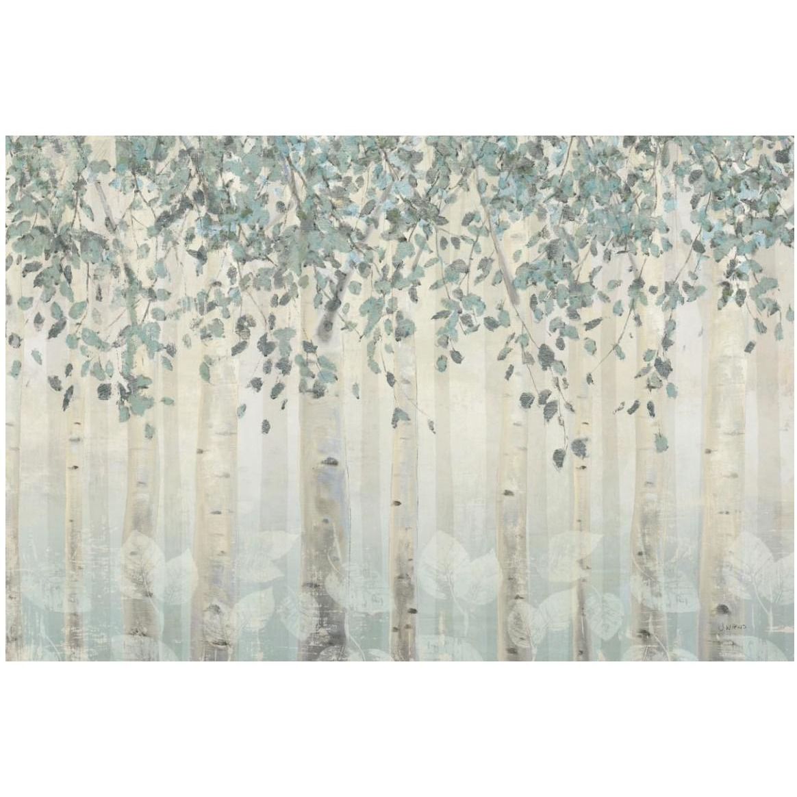 Dream Forest I Silver Leaves -Paper Art-50&quotx34"