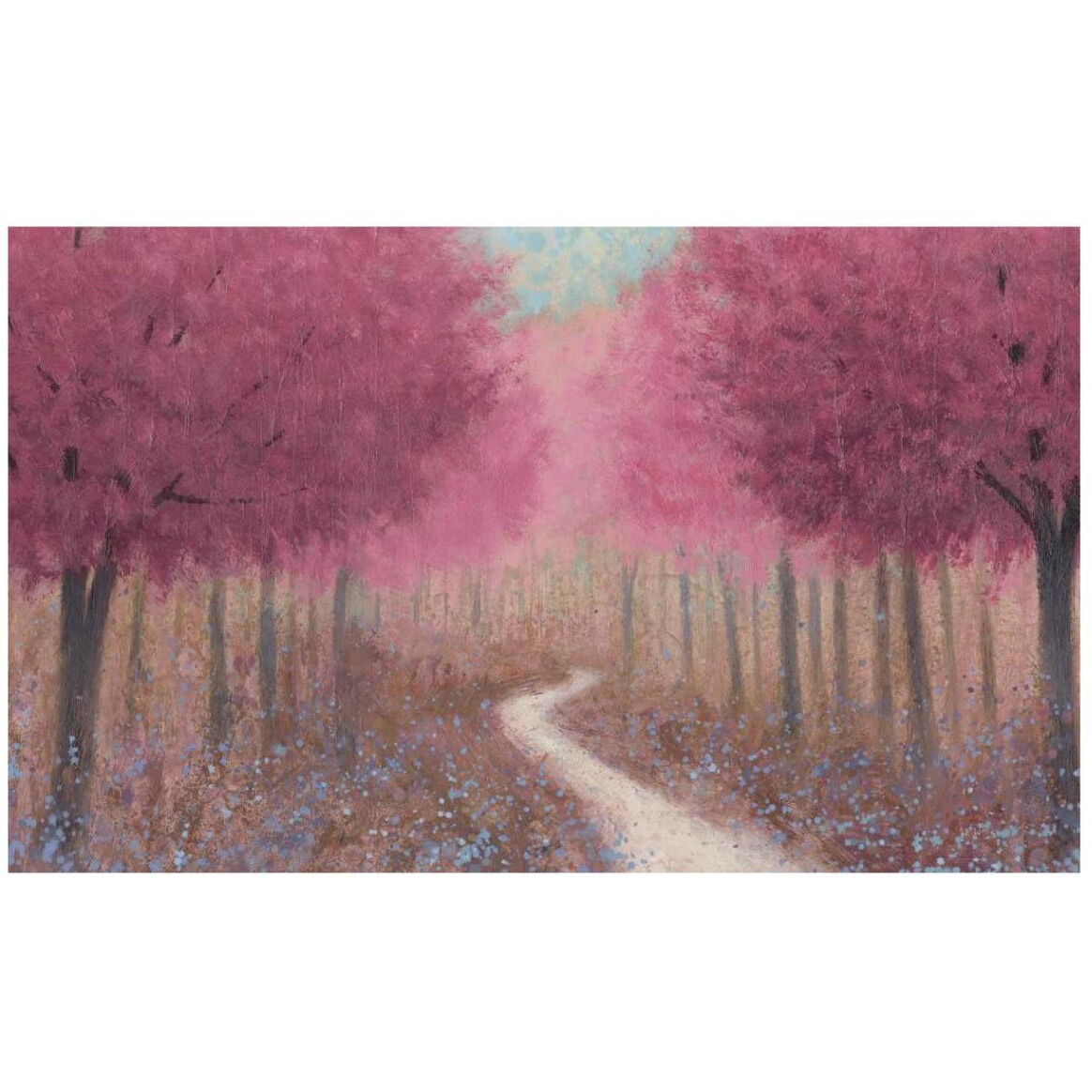 Forest Pathway Spring -Paper Art-42&quotx26"