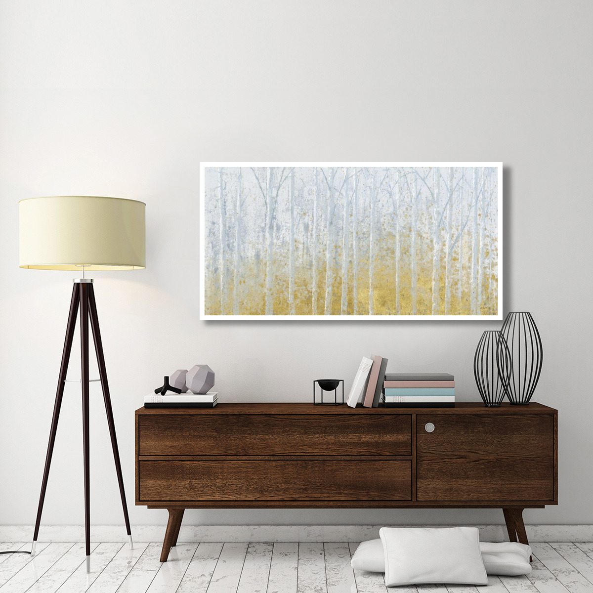 Silver Waters No River Gold -Paper Art-62&quotx32"