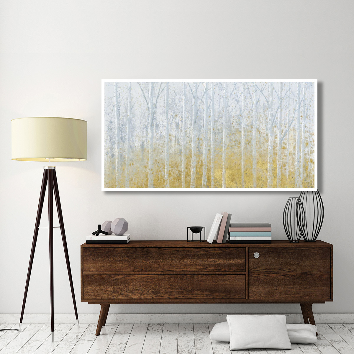 Silver Waters No River Gold -Paper Art-74&quotx38"