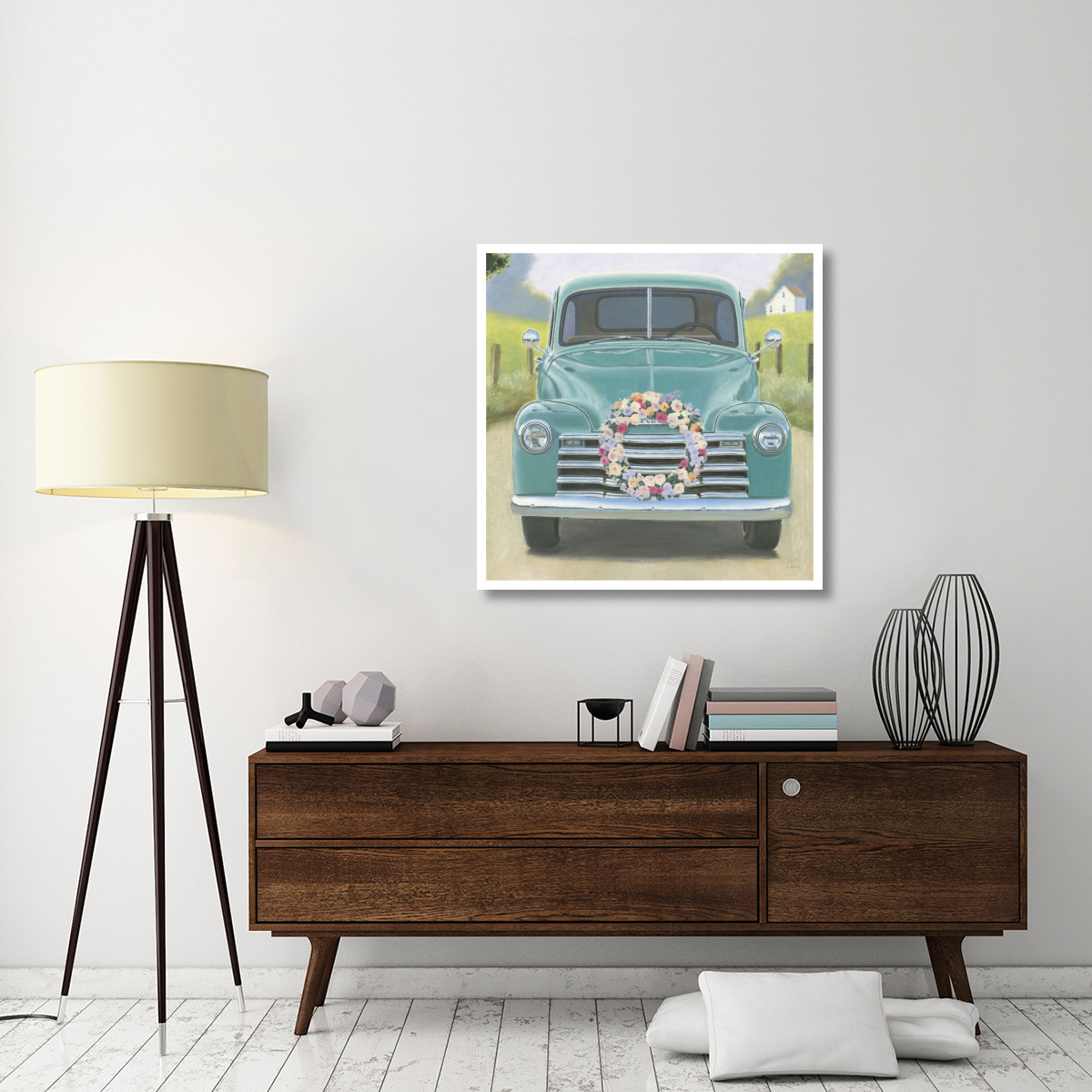 Beautiful Country I Square -Paper Art-38&quotx38"