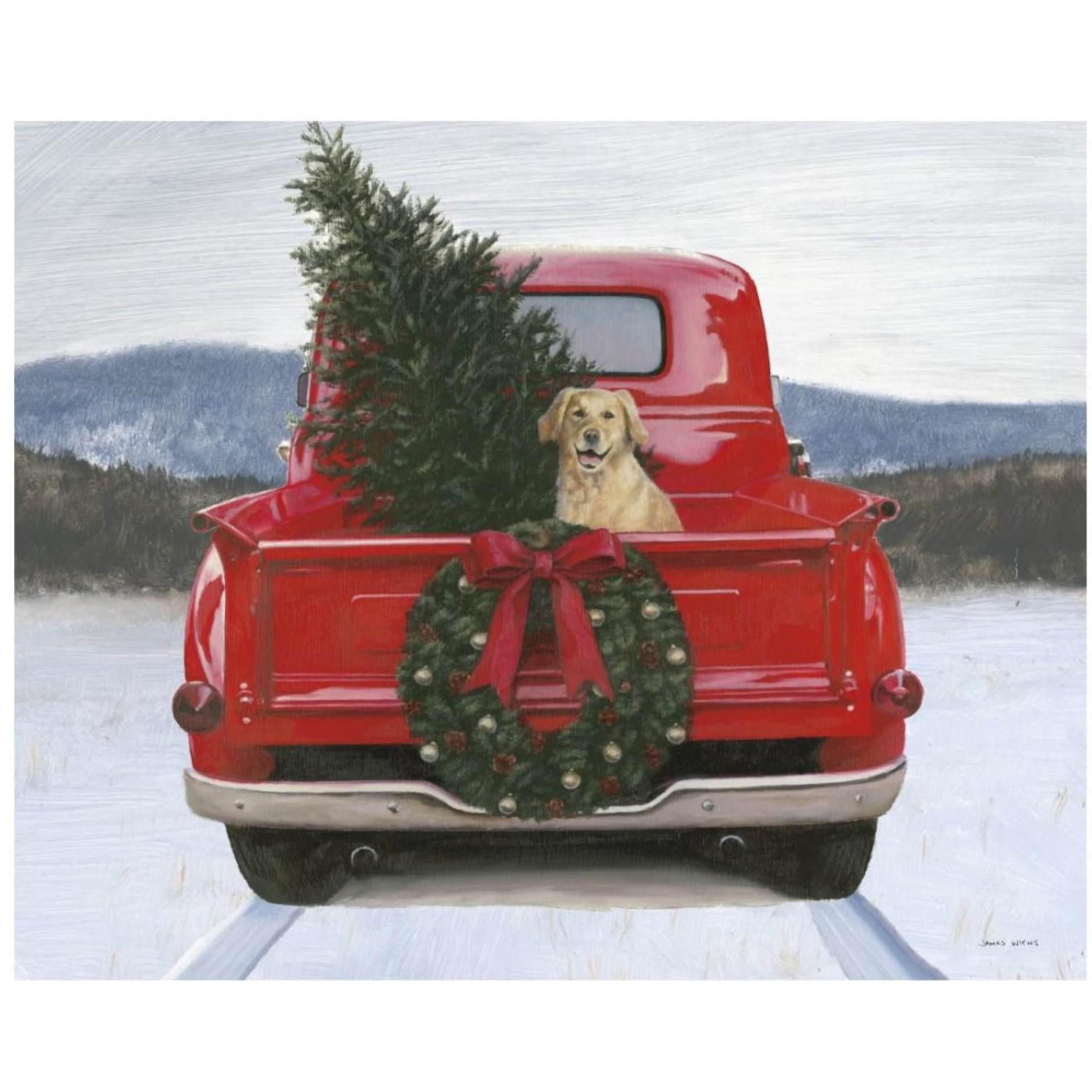 Christmas in the Heartland IV no Words -Paper Art-26&quotx22"