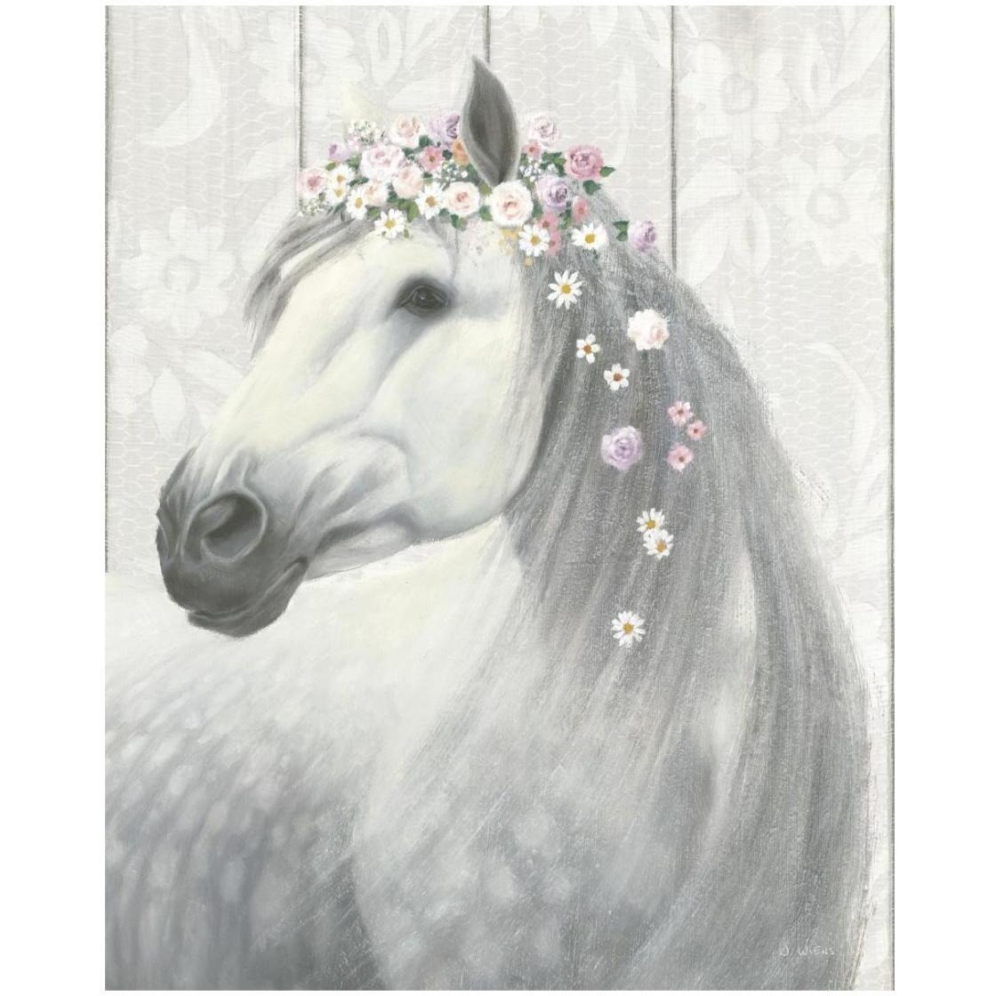 Spirit Stallion II on Wood -Paper Art-22&quotx26"