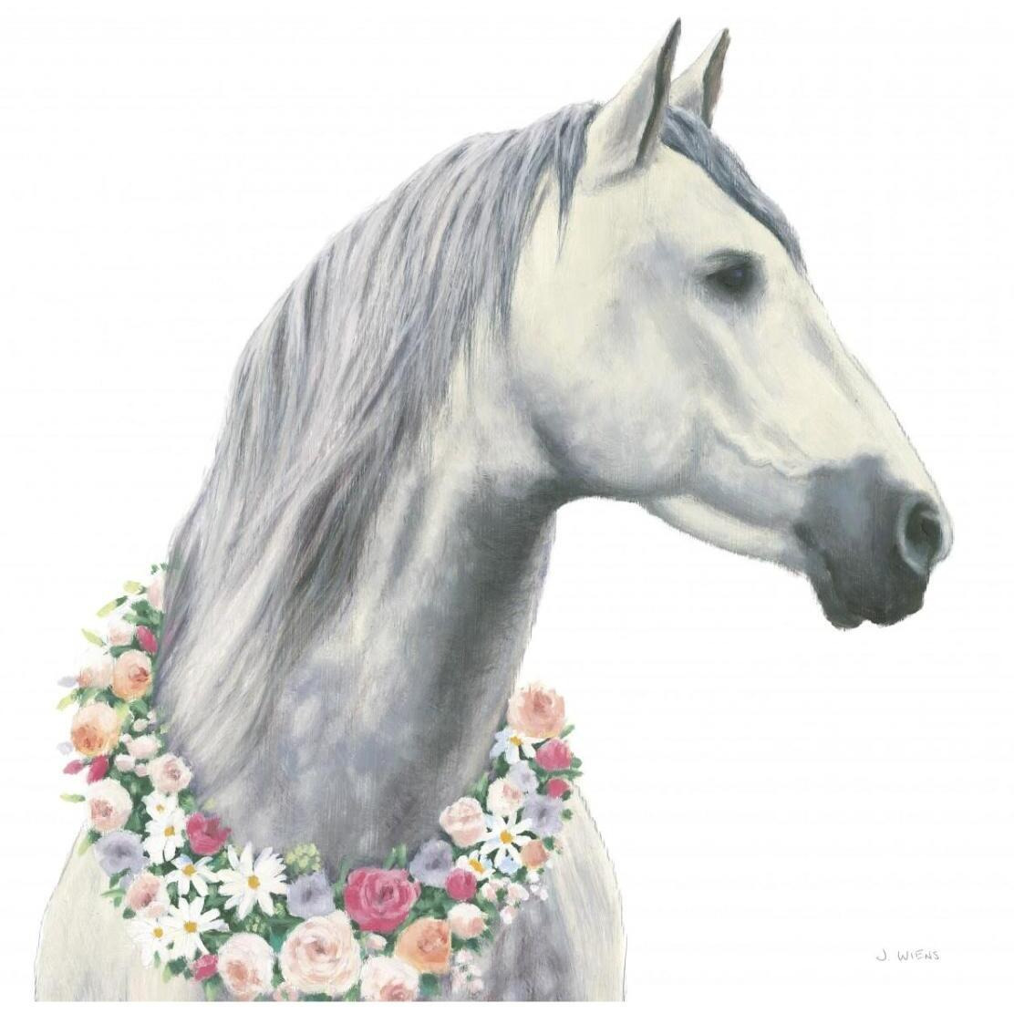 Spirit Stallion I Square -Paper Art-32&quotx32"