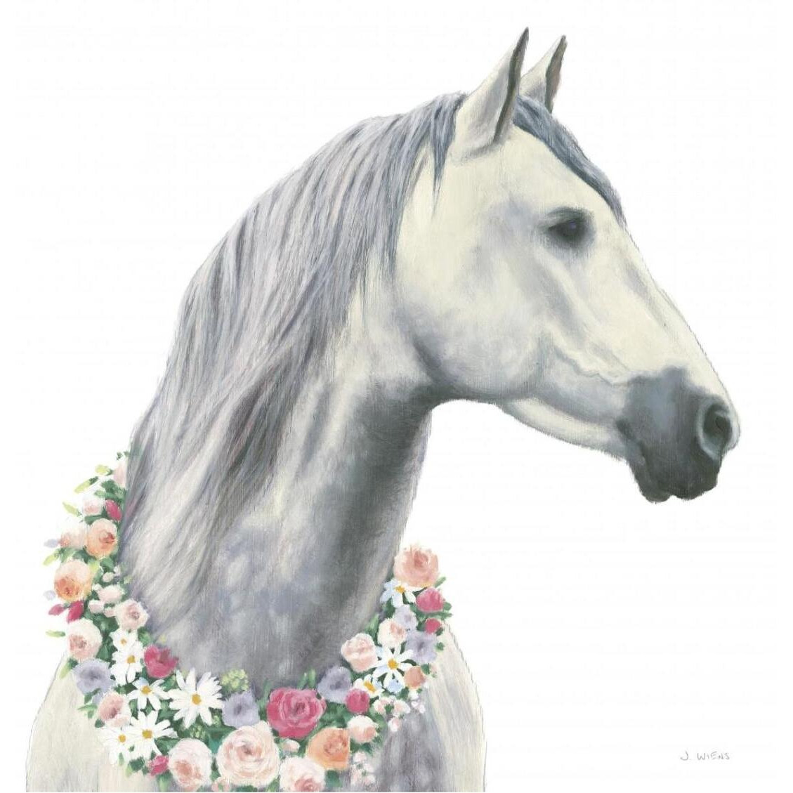 Spirit Stallion I Square -Paper Art-38&quotx38"