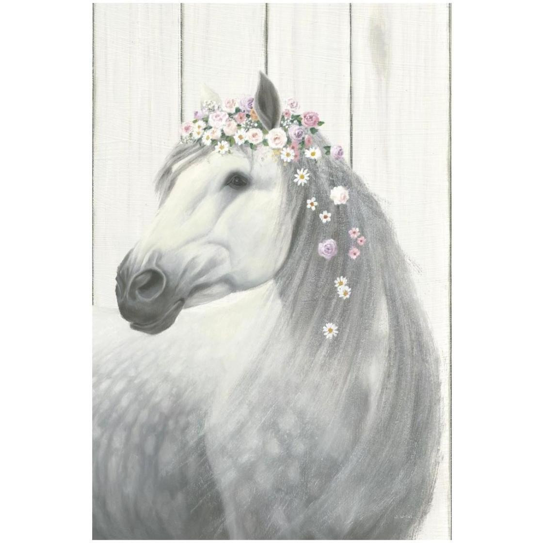 Spirit Stallion II on Wood no Lace -Paper Art-18&quotx26"