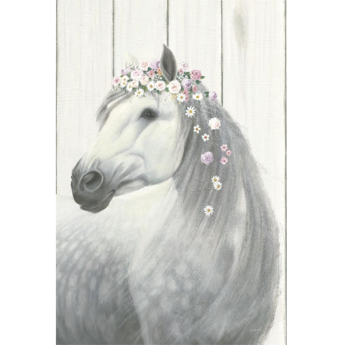 Spirit Stallion II on Wood no Lace -Paper Art-26&quotx38"