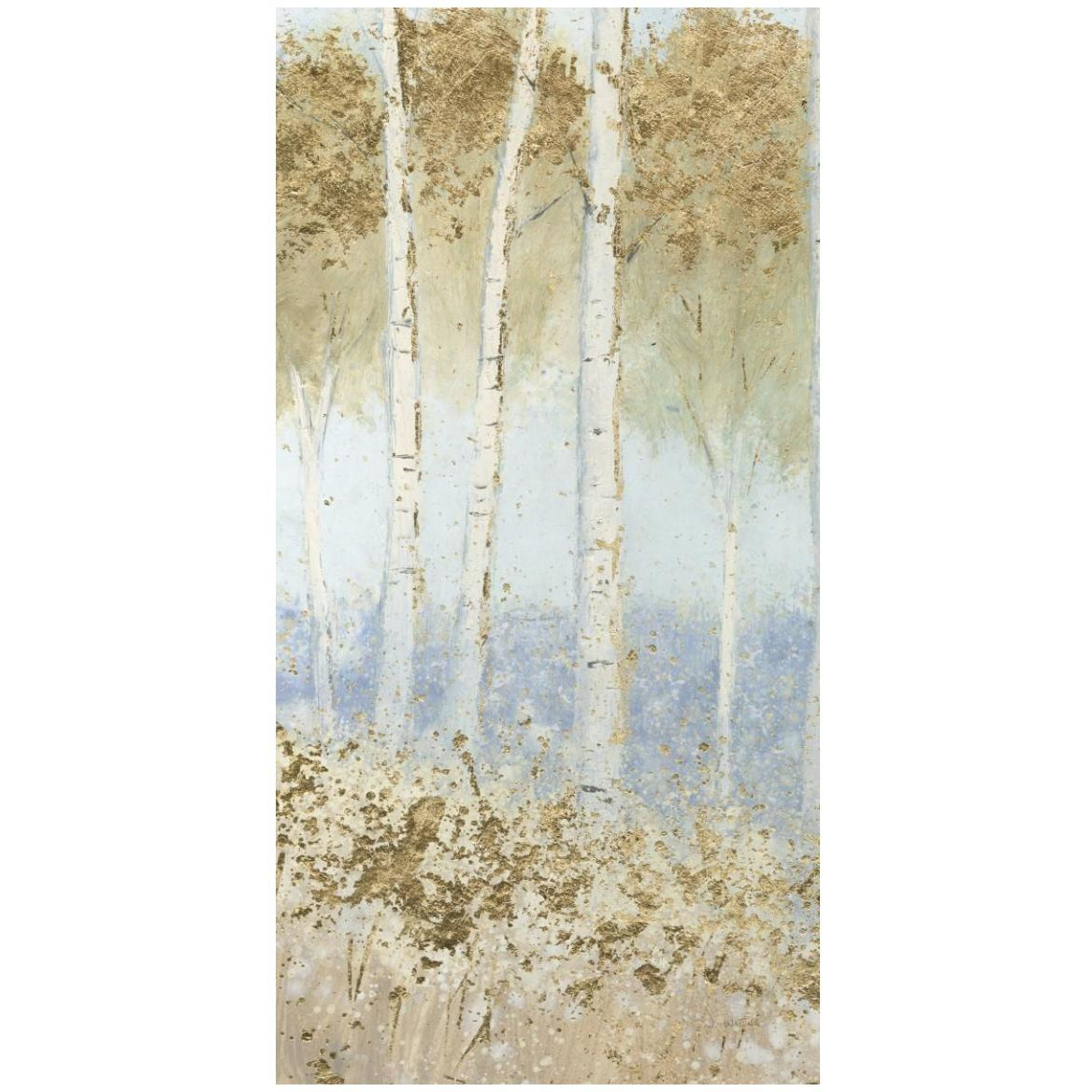 Summer Birches II -Paper Art-26&quotx50"