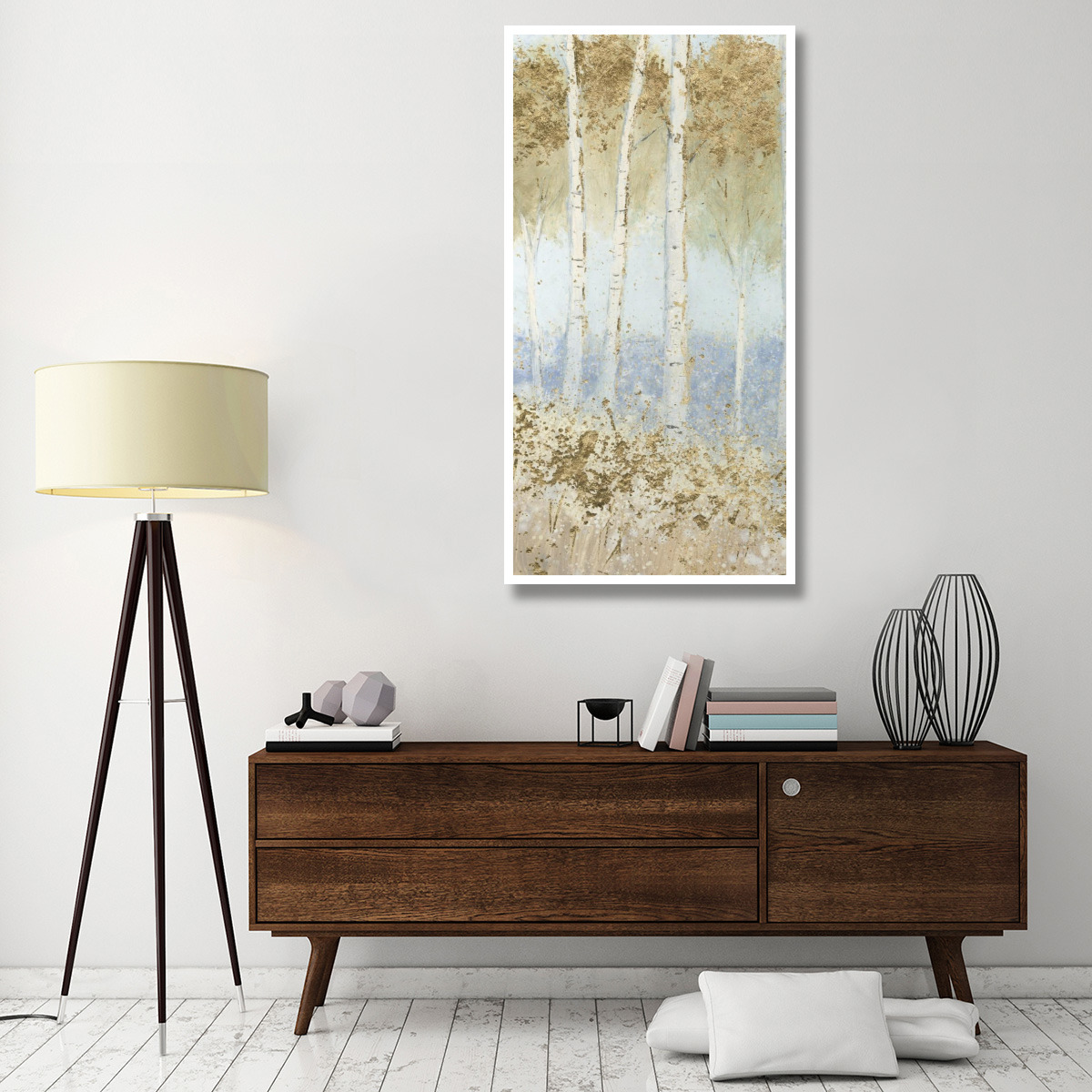 Summer Birches II -Paper Art-32&quotx62"