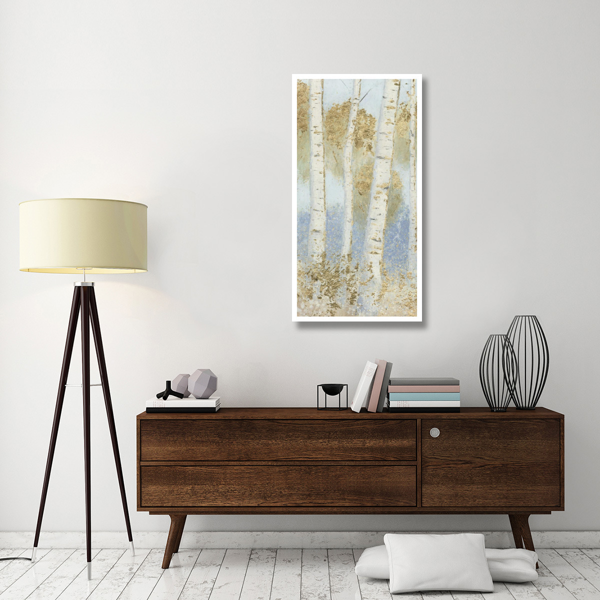 Summer Birches III -Paper Art-26&quotx50"