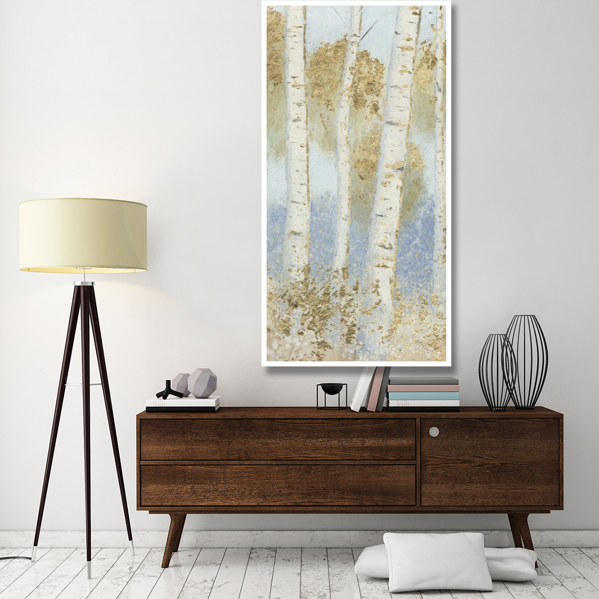 Summer Birches III -Paper Art-38&quotx74"