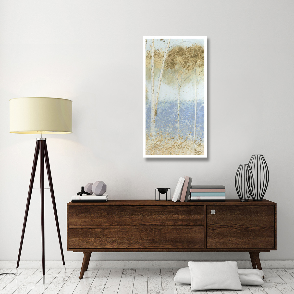 Summer Birches IV -Paper Art-26&quotx50"
