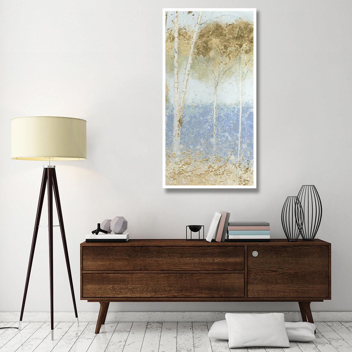 Summer Birches IV -Paper Art-32&quotx62"