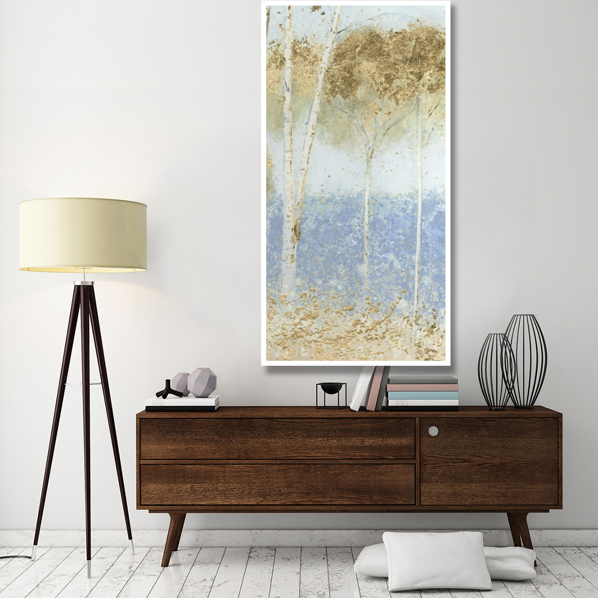 Summer Birches IV -Paper Art-38&quotx74"