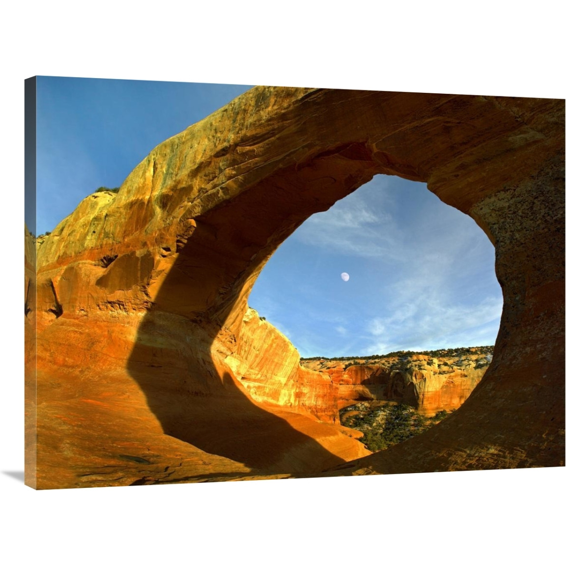 Wilson Arch with a span of 91 feet and height of 46 feet, made of entrada sandstone, Utah-Canvas Art-40&quotx30"