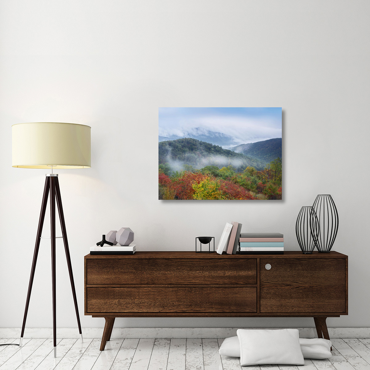 Broadleaf forest in fall colors, Skyline Drive, Shenandoah National Park, Virginia-Canvas Art-40&quotx30"