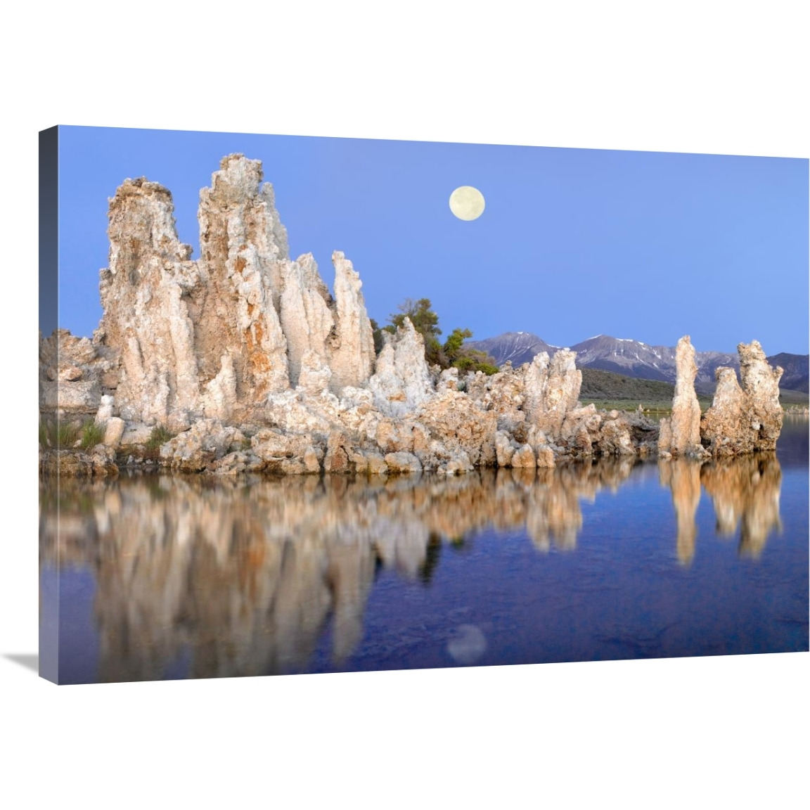 Full moon over Mono Lake, California-Canvas Art-36&quotx25.56"