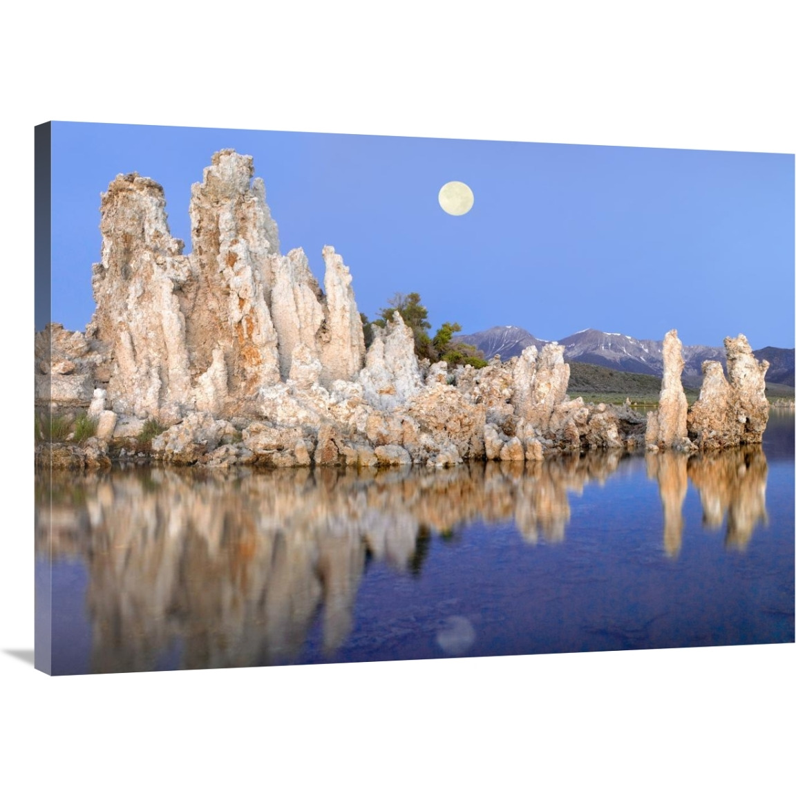 Full moon over Mono Lake, California-Canvas Art-40&quotx28.4"