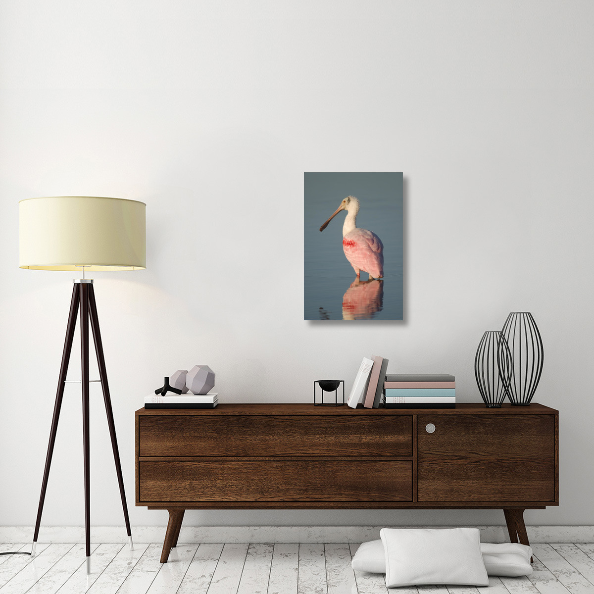 Roseate Spoonbill, Fort Myers Beach, Florida-Canvas Art-20&quotx30"