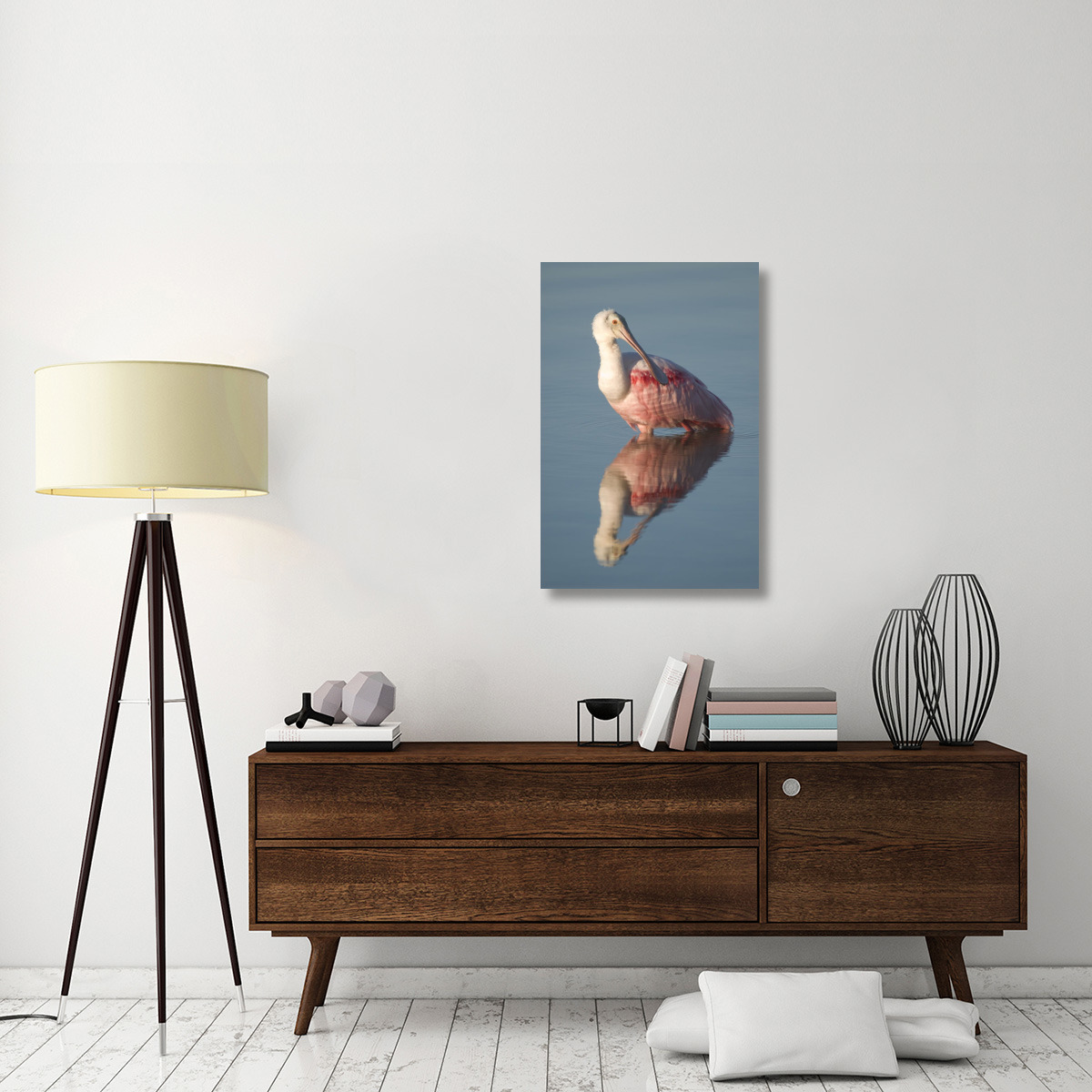 Roseate Spoonbill, Fort Myers Beach, Florida-Canvas Art-24&quotx36"
